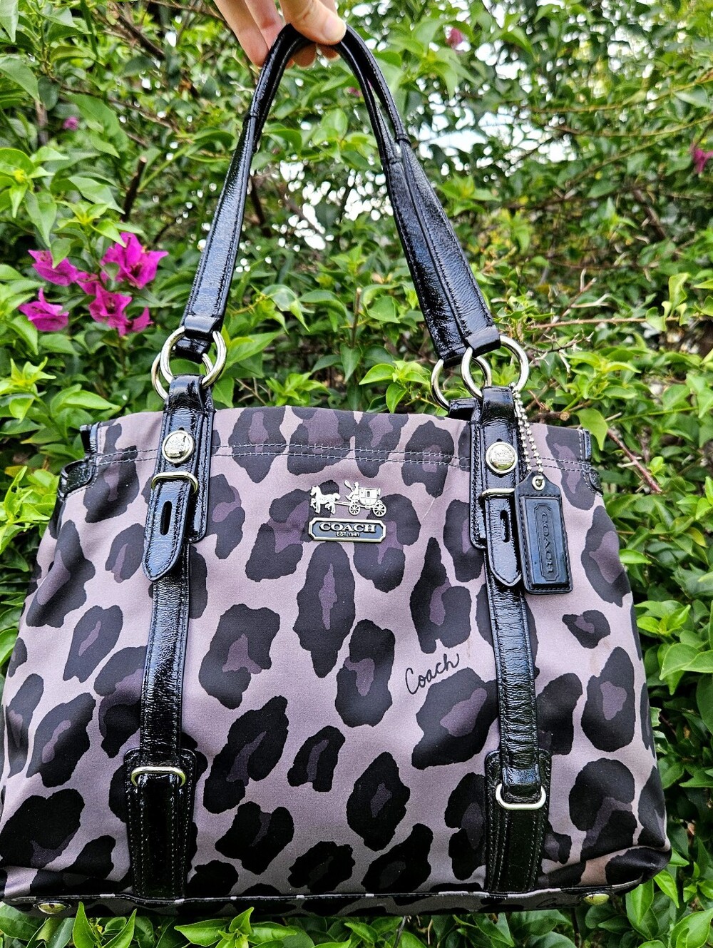 Coach Mia Ocelot Leopard Animal Print Carryall Shoulder Bag 15778 Y2K Style